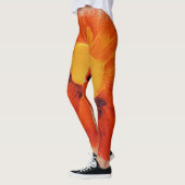 Vibrant Oranje zonnebloem Leggings (Links)