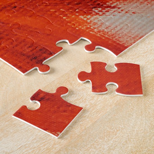 Vibrant Oranje zonnebloem Legpuzzel (Zijkant)