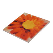 Vibrant Oranje zonnebloem Tegeltje (Zijkant)