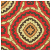 Vibrant Oriental Mosaic Geometric Pattern Stof (Close Up)