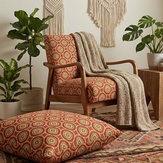 Vibrant Oriental Mosaic Geometric Pattern Stof