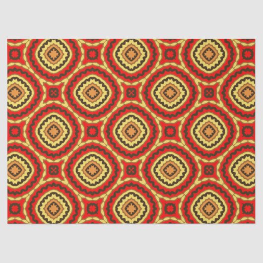 Vibrant Oriental Mosaic Geometric Pattern Tissuepapier (Voorkant)