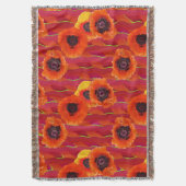 Vibrant Oriental Poppies Deken (Voorkant Verticaal)