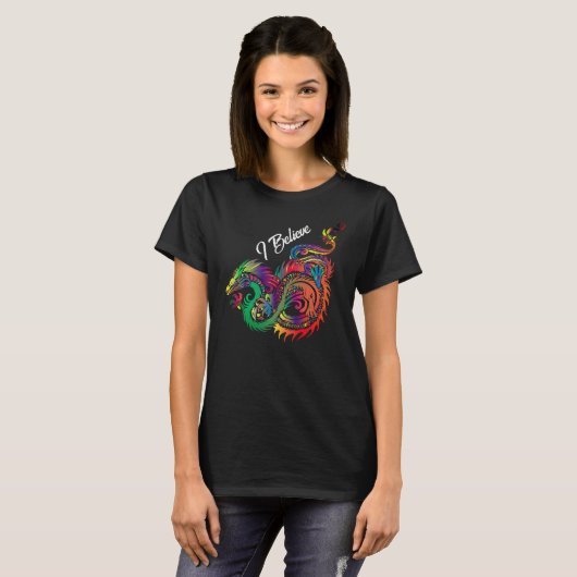 Vibrant Ornate Chinese Dragon  T-shirt (Voorkant volledig)