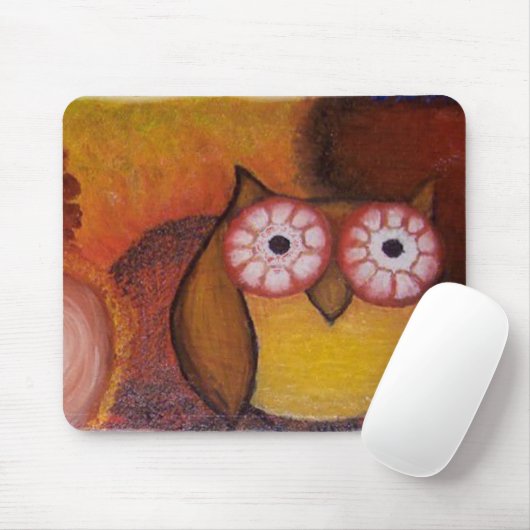 Vibrant Owl Mousepad Muismat (Met muis)