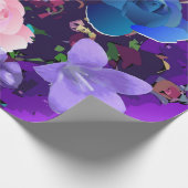 Vibrant Paars Abstract flessenwrakkenpapier Cadeaupapier (Hoek)