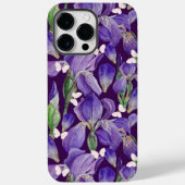 Vibrant Paars Iris Flowers en Butterflies Case-Mate iPhone Case (Achterkant)