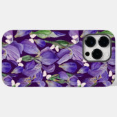 Vibrant Paars Iris Flowers en Butterflies Case-Mate iPhone Case (Achterkant (horizontaal))