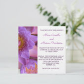Vibrant Paars Lotus Flower Weddenschap Kaart (Staand voorkant)