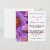 Vibrant Paars Lotus Flower Weddenschap Kaart (Voorkant / Achterkant)