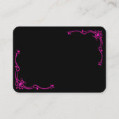 Vibrant Paars op zwart w/Border Design op een Visitekaartje (Achterkant)