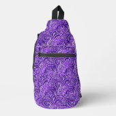 Vibrant Paars Paisley Sling Bag (Voorkant)