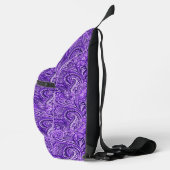 Vibrant Paars Paisley Sling Bag (Rechts)