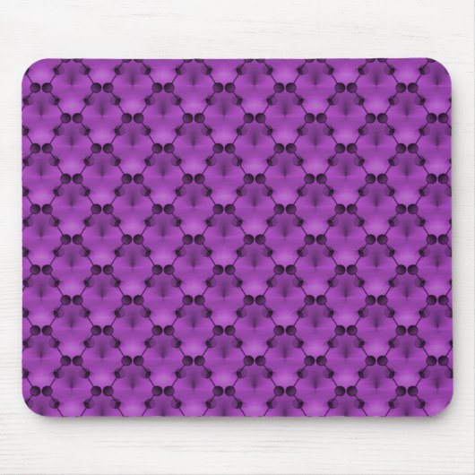 Vibrant Paars Retro Funk Circles Mousepad Muismat (Voorkant)