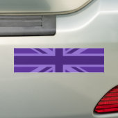 Vibrant Paars Union Jack Bumpersticker (Op auto)