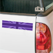 Vibrant Paars Union Jack Bumpersticker (Op Truck)