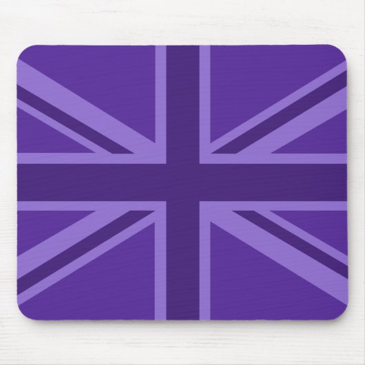 Vibrant Paars Union Jack Muismat (Voorkant)
