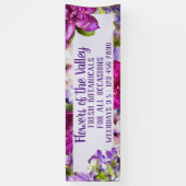 Vibrant Paarse Floral Banner (Verticaal)