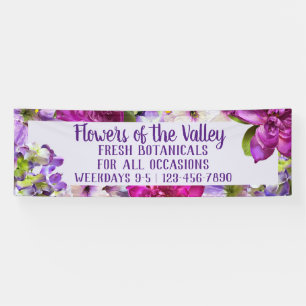 Vibrant Paarse Floral Banner