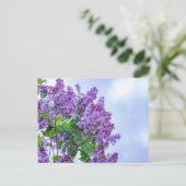 Vibrant Paarse Lila bloemen Briefkaart (Staand voorkant)