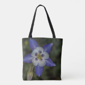 Vibrant Paarse Morning Glory Canvas tas (Achterkant)