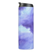 Vibrant Paarse Waterverf, op maat van naam Thermosbeker (Geroteerd rechts)