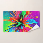 Vibrant Paint Burst Design Bad Handdoek (Handdoek)