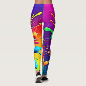 Vibrant Paint Burst Design Leggings (Achterkant)