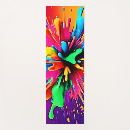 Vibrant Paint Burst Design Yogamat (Voorkant)