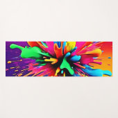 Vibrant Paint Burst Design Yogamat (Voorkant (horizontaal))
