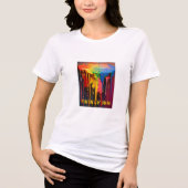 Vibrant Paint Effect T-shirt" Tri-Blend Shirt (Voorkant)