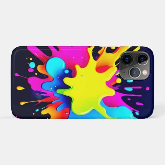 Vibrant Paint Splash Abstracte kunst Case-Mate iPhone Case (Achterkant (horizontaal))