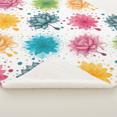 Vibrant Paint Splash Pattern Sherpa Blanket Sherpa Deken (3/4)