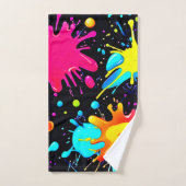Vibrant Paint Splatter Art Burst Bad Handdoek (Handdoek)