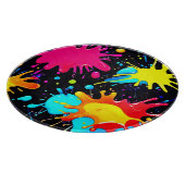 Vibrant Paint Splatter Art Burst Snijplank (Hoek)