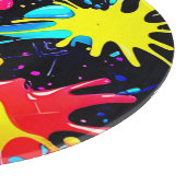 Vibrant Paint Splatter Art Burst Snijplank (Hoek)