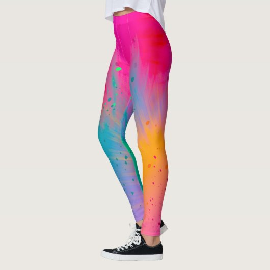 Vibrant Paint Splatter Leggings (Links)