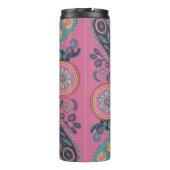 Vibrant Paisley Swirl Pattern Design Thermosbeker (Achterkant)