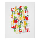 Vibrant Panels: Loop in het Park Geometrie Perfect Poster (Voorkant)