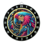 Vibrant Parrot Dartboard voor Game Rooms geel Dartbord (Voorkant)