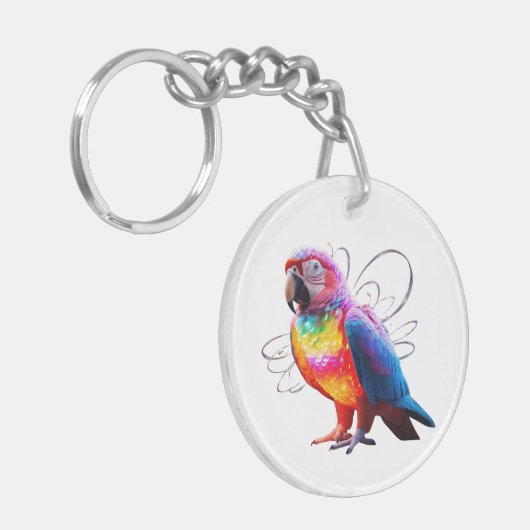 Vibrant Parrot Sleutelhanger (Voorkant Links)