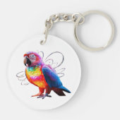 Vibrant Parrot Sleutelhanger (Achterkant)