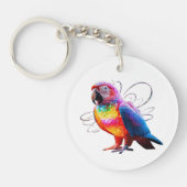 Vibrant Parrot Sleutelhanger (Voorkant)