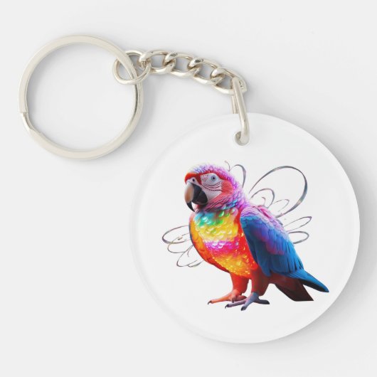 Vibrant Parrot Sleutelhanger (Voorkant)