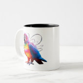 Vibrant Parrot Tweekleurige Koffiemok (Voorkant links)