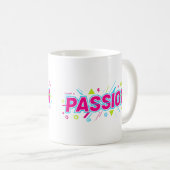 Vibrant Passion Typography - Retro 90s Pop Art Aes Koffiemok (Voorkant rechts)