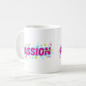 Vibrant Passion Typography - Retro 90s Pop Art Aes Koffiemok (Voorkant links)