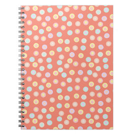 Vibrant Pastel Polka Dot Background: Brighten up  Notitieboek