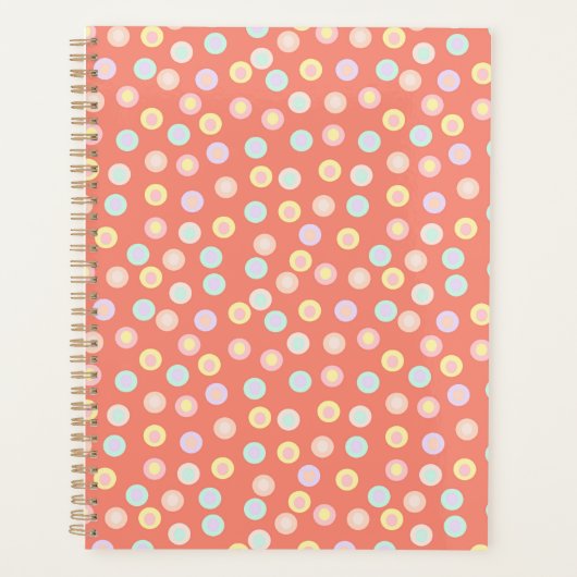 Vibrant Pastel Polka Dot Background: Brighten up  Planner (Voorkant)