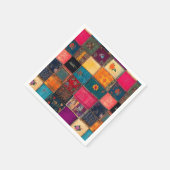 Vibrant Patchwork Quilt with Classic Florals Servet (Hoek)